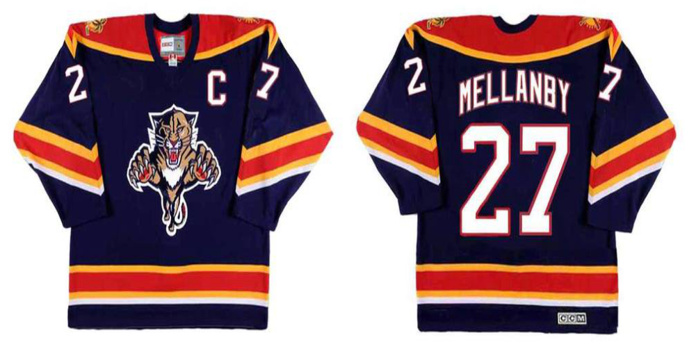 2019 Men Florida Panthers #27 Mellanby blue CCM NHL jerseys->florida panthers->NHL Jersey